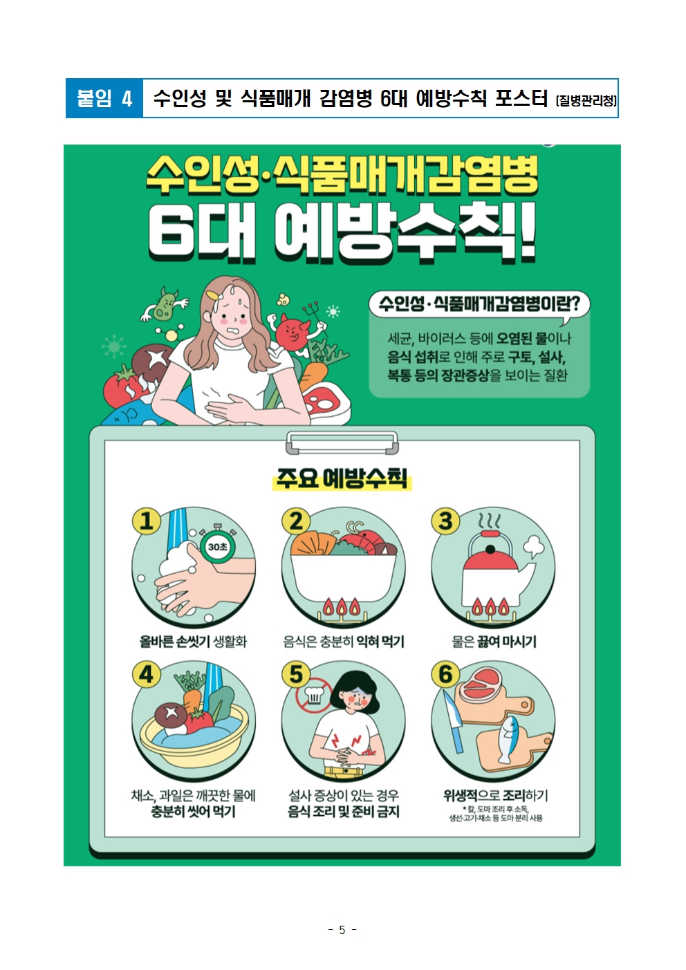 [붙임3]감염병 예방수칙 포스터(호흡기 감염병, 수인성 및 식품매개 감염병)005.jpg